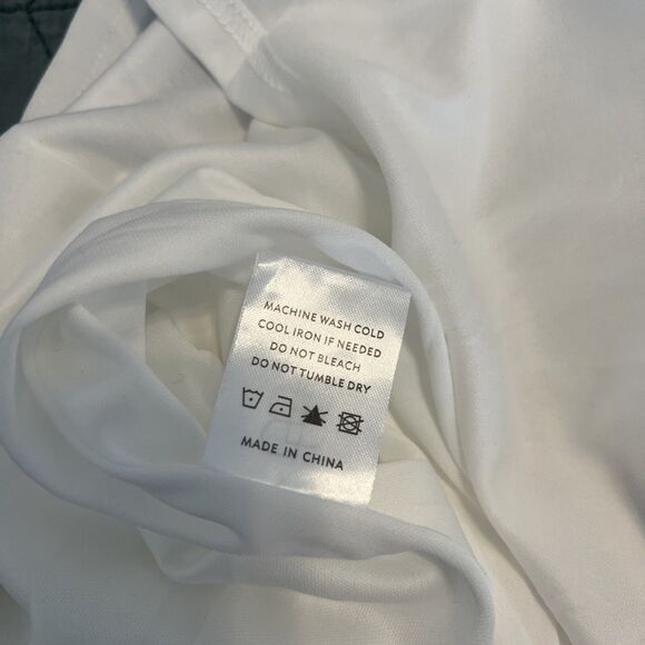 Baltic Born Maxi Dress Small Bridget White Texture Slit Flow Defined Waist Sheer - Picture 11 of 11